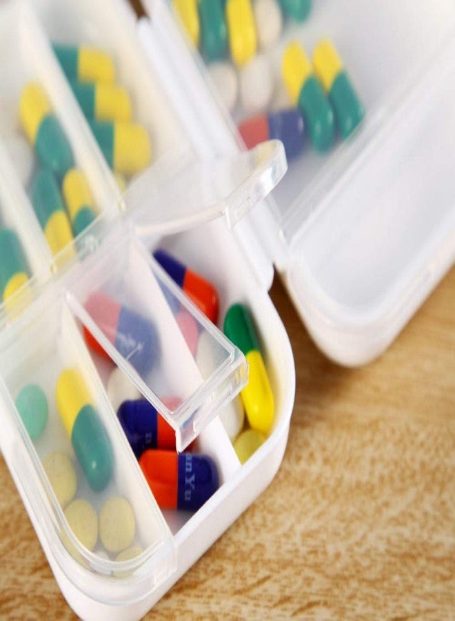 Portible علبة تخزين أقراص الأدوية المحمولة | علبة حبوب بـ 8 فتحات | علب حبوب أسبوعية محمولة | منظم حبوب الأدوية (عبوة من قطعة واحدة). - Image 5